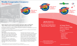 Westby Product Brochure - Westby Cooperative Creamery