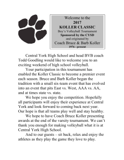 2017 Koller Classic Varsity Information