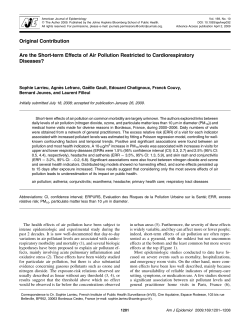 Are the Short-term Effects of Air Pollution Restricted to