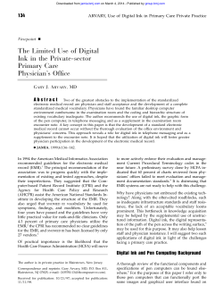 The Limited Use of Digital Ink in the Private