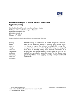 Performance Analysis of Classifier Combination by Plurality Voting