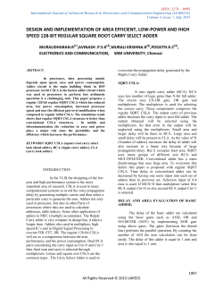 design and implementation of area efficient, low-power