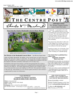 Newsletter March 2009 - Centreville, Nova Scotia