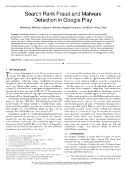 Search Rank Fraud and Malware Detection in