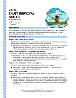 9259 inuit survival skills - The Described and Captioned Media