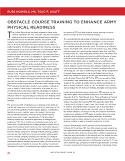 obstacle course training to enhance army