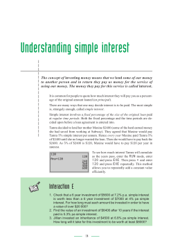 Understanding simple interest