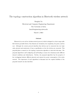 The topology construction algorithm in Bluetooth wireless network