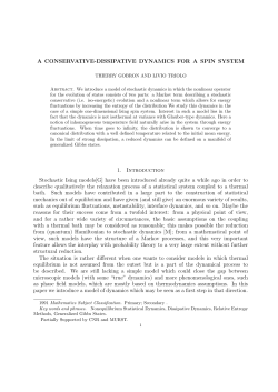 A CONSERVATIVE-DISSIPATIVE DYNAMICS FOR A SPIN SYSTEM