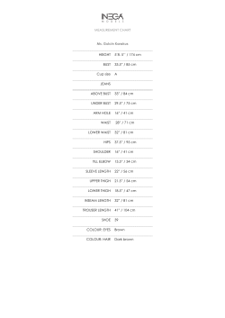 MEASUREMENT CHART Ms. Gulcin Karakus HEIGHT 5`8. 5`` / 174