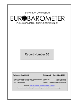 Standard Eurobarometer 56 - European Commission