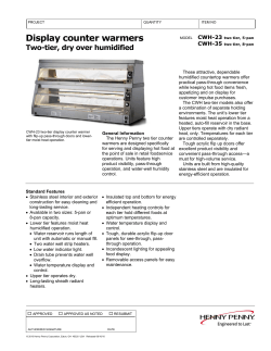 Specifications - Heritage Parts