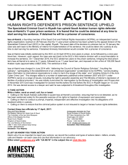 urgent action - Amnesty International