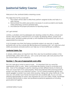 Janitorial Safety Course