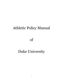 Athletic Policy Manual