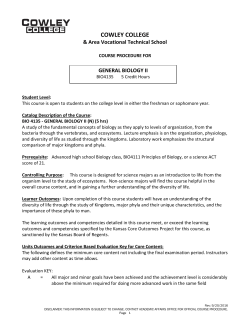 General Biology II BIO4135