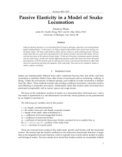 Passive Elasticity in a Model of Snake Locomotion