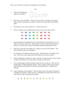 Show your work and/or explain your thinking for each