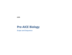 Pre-AICE Biology - Collier County Public Schools