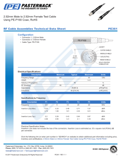 2.92mm Male to 2.92mm Female Test Cable Using PE