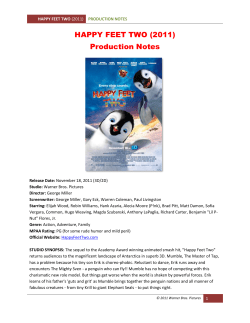 HAPPY FEET TWO (2011) Production Notes