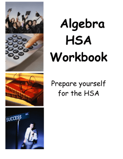 Algebra - Montgomery County Public Schools