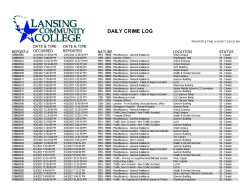 DAILY CRIME LOG