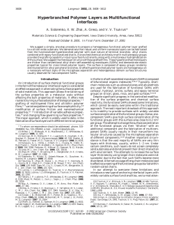 Hyperbranched Polymer Layers as