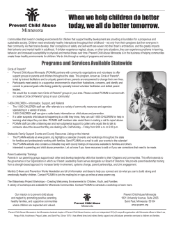 PCAMN Factsheet - Minnesota Communities Caring for Children