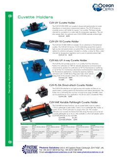 Cuvette Holders - Photonic Solutions