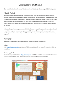 Quickguide to TWINE 2