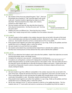 I spy Descriptive Writing - The Edible Schoolyard Project