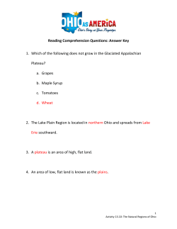 Reading Comprehension Questions: Answer Key 1. Which of the
