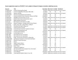 Course registration report as of 5/19/17. List is subject