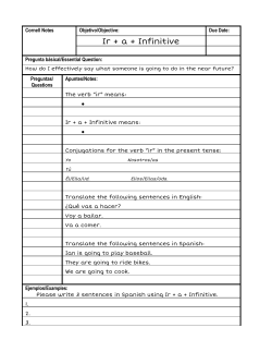 Ir + a + Infinitive