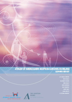 a study of intercountry adoption outcomes in ireland