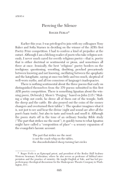 Piercing the Silence - Anglican Theological Review