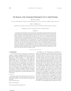 The Response of the Extratropical Hydrological Cycle to Global