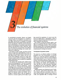 The evolution of financial systems