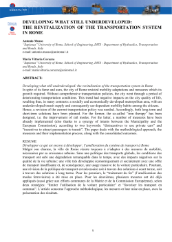 the revitalization of the transportation system in rome