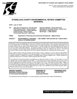 stanislaus county environmental review committee referral