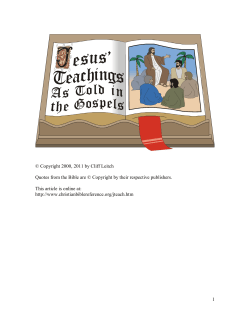Jesus` Teachings, as Told in the Gospels in Adobe Acrobat PDF format