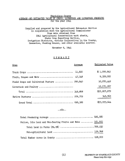 Crop Report - Stanislaus County Agricultural Commissioner