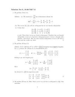 Solution Set 6, 18.06 Fall `11