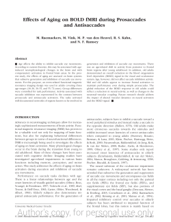 Effects of Aging on BOLD fMRI during Prosaccades and Antisaccades