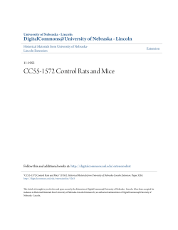 CC55-1572 Control Rats and Mice - DigitalCommons@University of