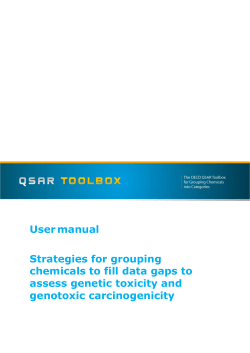 Strategies for grouping chemicals to fill data gaps to