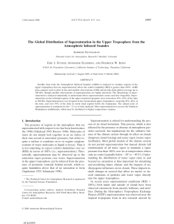 The Global Distribution of Supersaturation in the Upper Troposphere