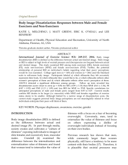 Body Image Dissatisfaction: Responses between Male and Female