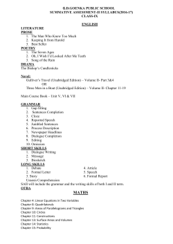 CLASS-IX ENGLISH LITERATURE PROSE 1. The Man Who Knew